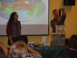 Tim and Deanne teaching the Into. to Aquaponics Class
